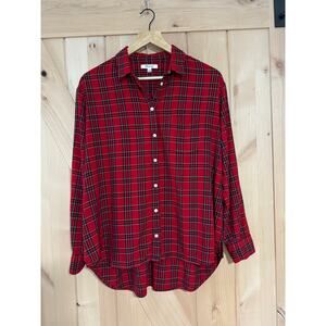 Madewell | Oversized Ex-Boyfriend Button Shirt in Tartan Plaid | Size Medium